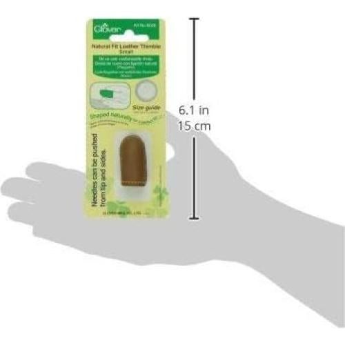 Dedal de Cuero Natural Clover Modelo 6028 Pequeño Marrón
