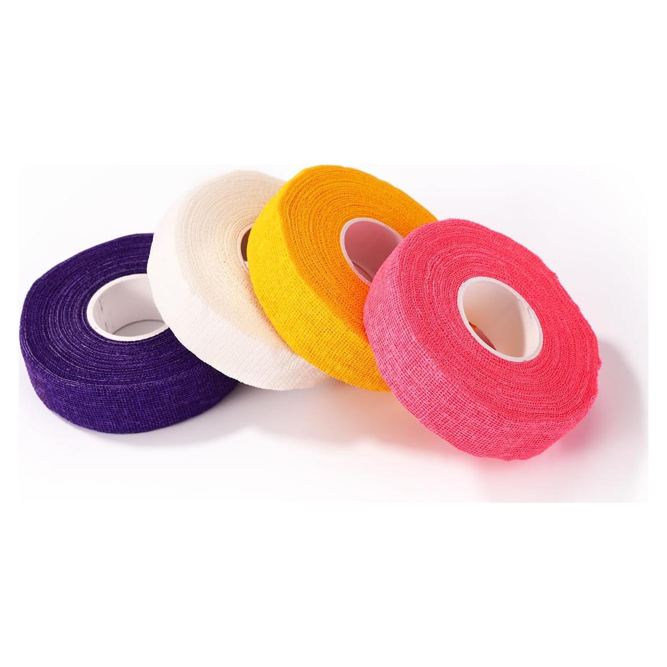 Cinta de Dedos Autoadhesiva Lyreh 4 Rollos Algodón 18m