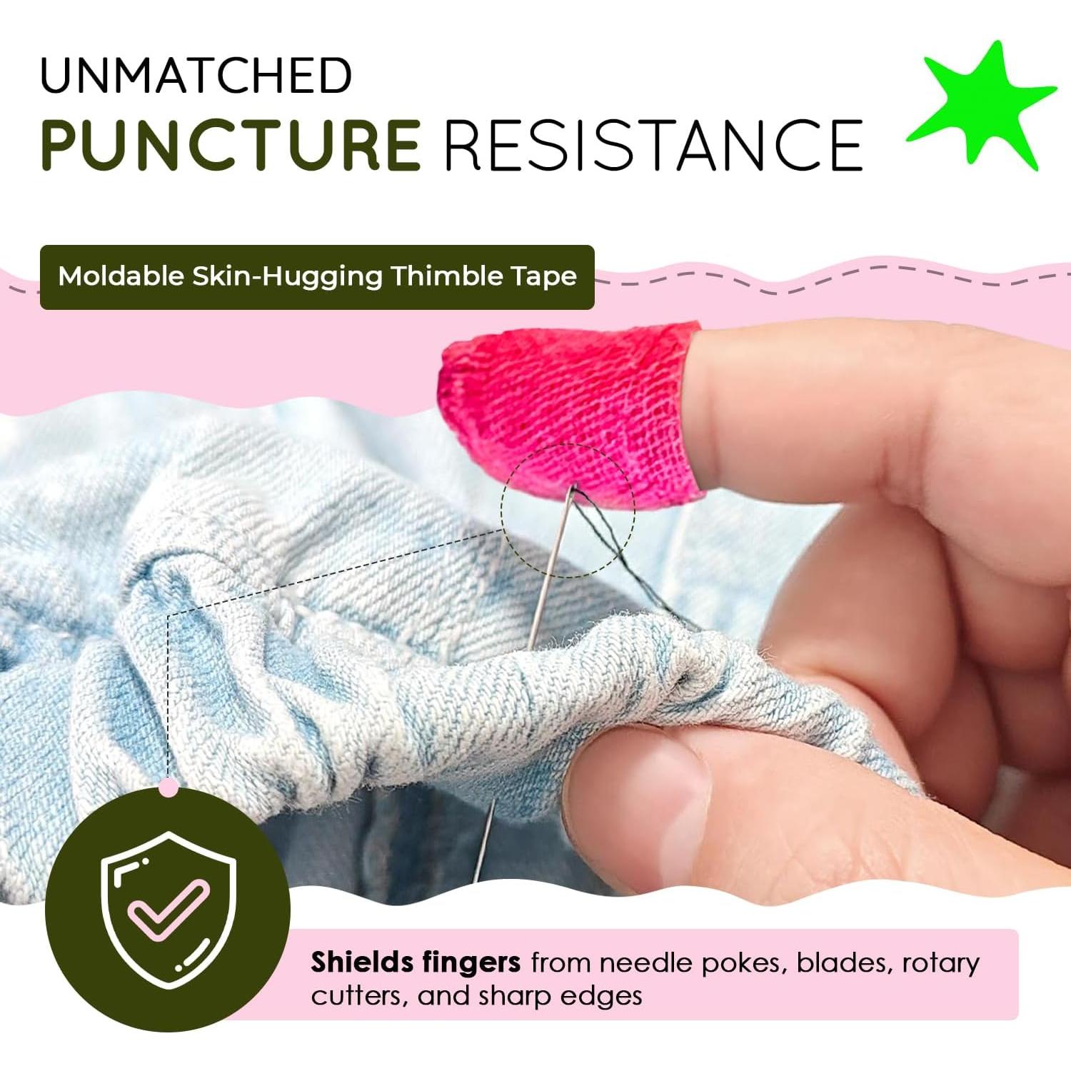 Cinta de Dedal THIMTEC - Protector de Dedos Reutilizable - Paquete de 2