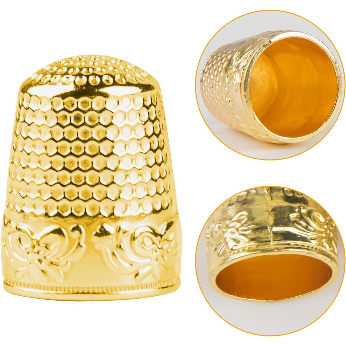 6 Dedales de Metal para Coser a Mano - Protectores de Dedos