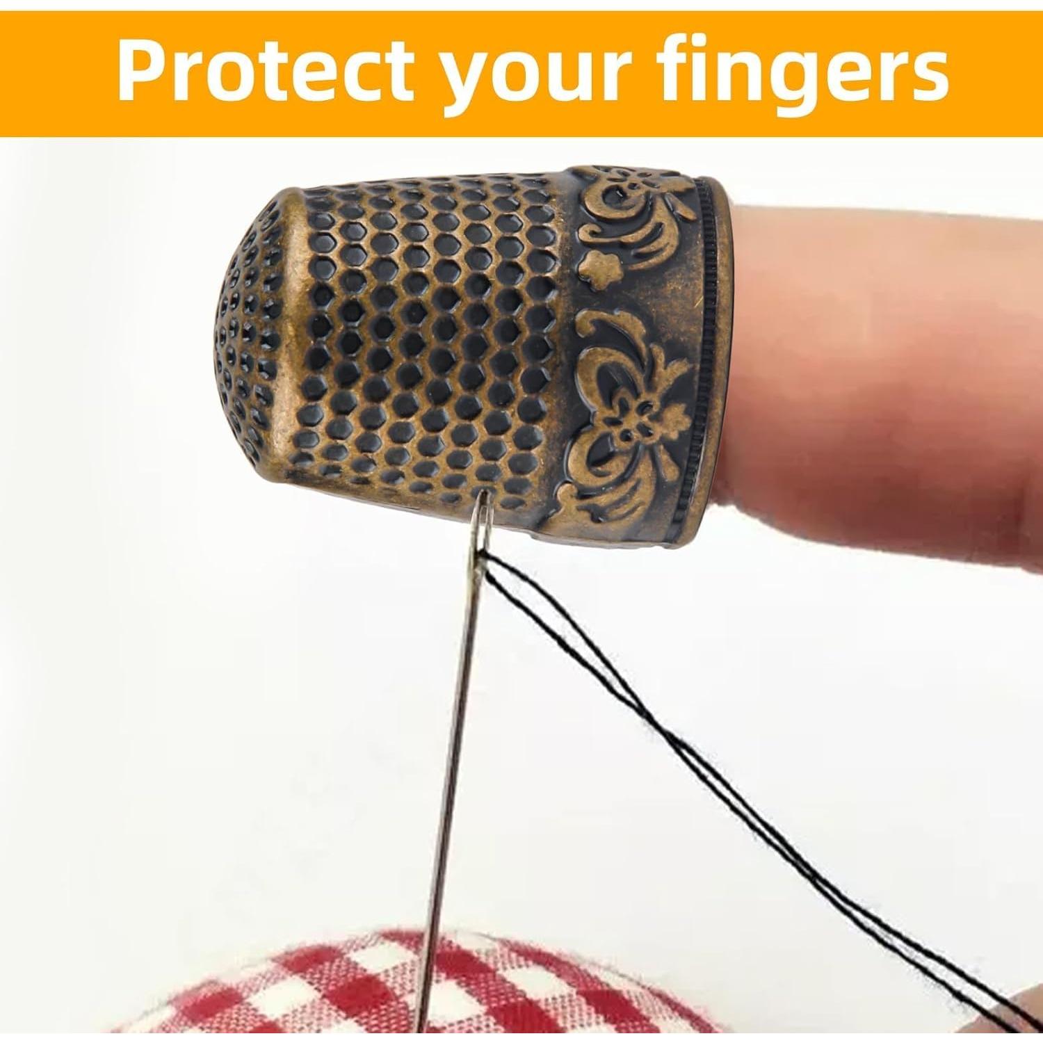 6 Dedales de Metal para Coser a Mano - Protectores de Dedos