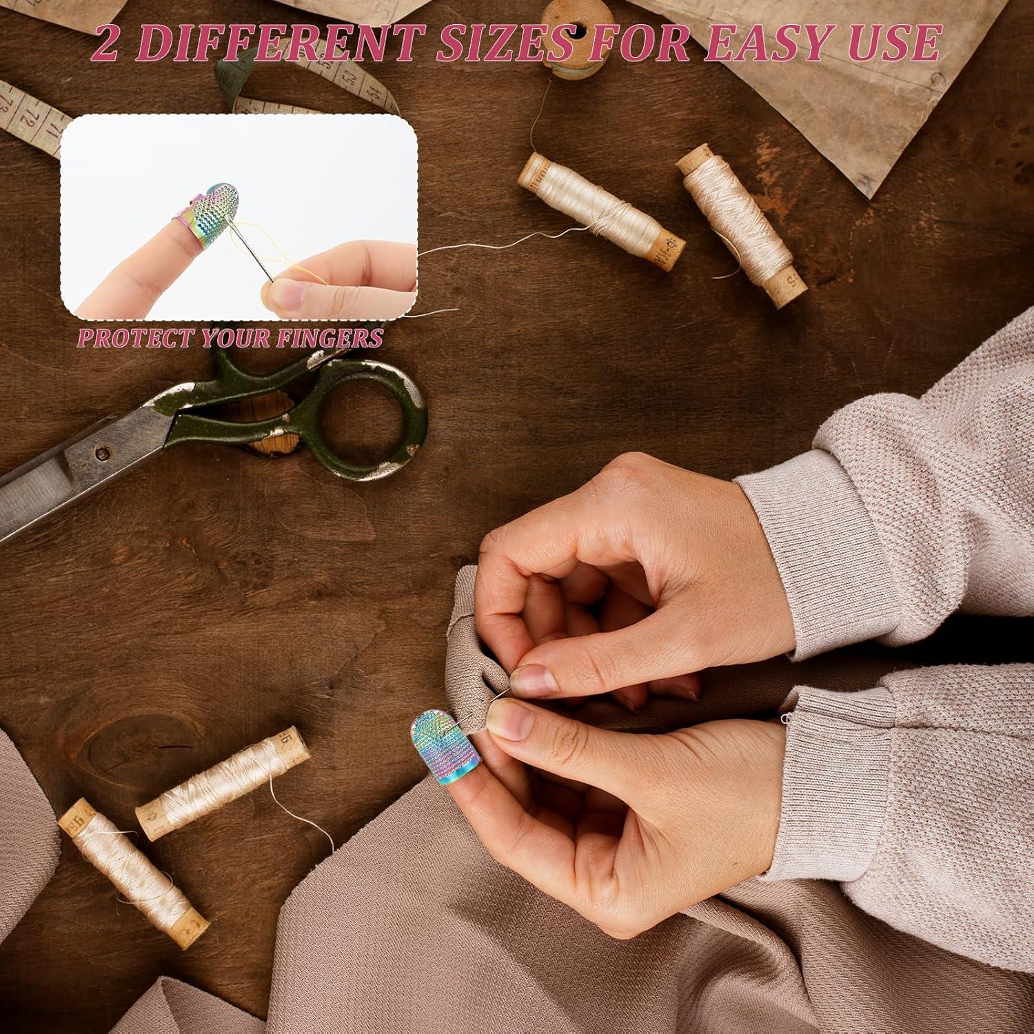 8 Dedales de Metal Ajustables Zyghjort para Costura DIY