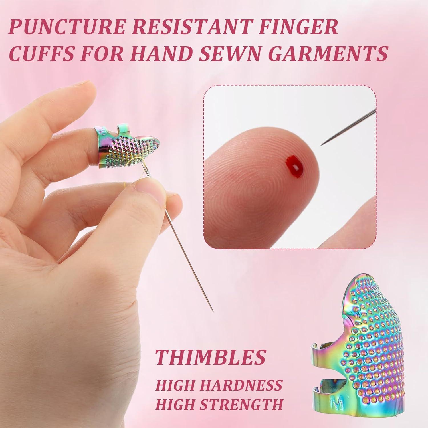 8 Dedales de Metal Ajustables Zyghjort para Costura DIY