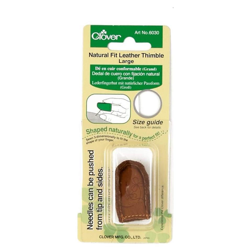 Dedal de Cuero Natural Fit Clover Grande - Ajuste Perfecto