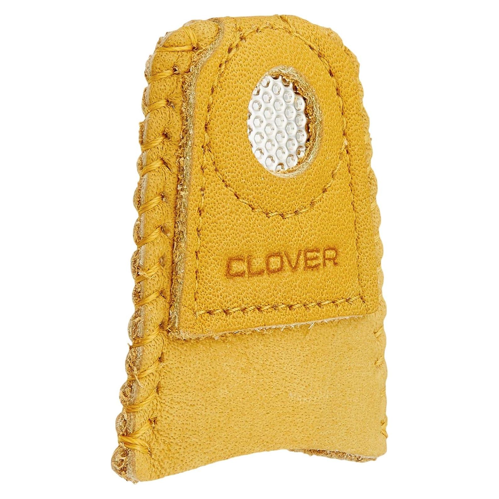 Dedal de Moneda de Cuero Clover 614C - Mediano, Protección Dedo