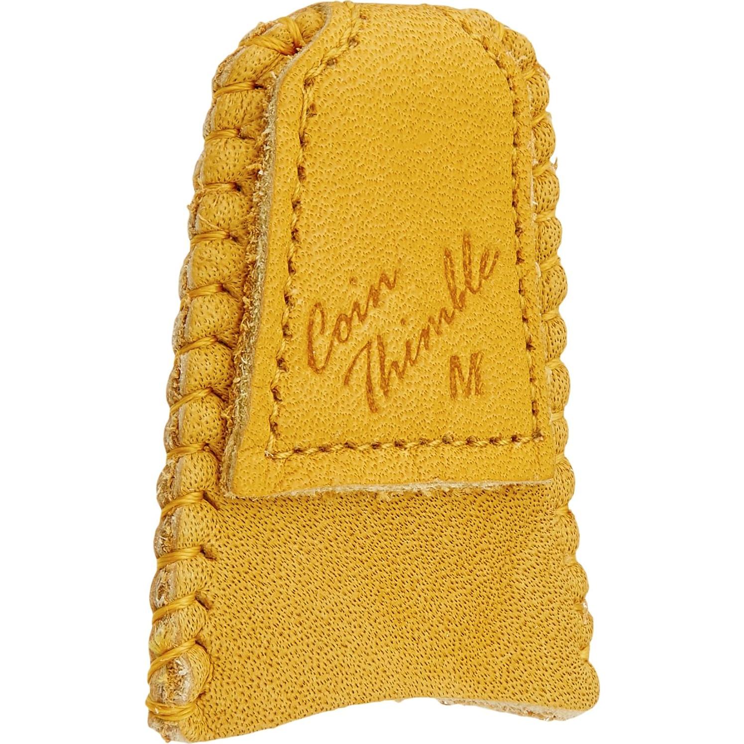 Dedal de Moneda de Cuero Clover 614C - Mediano, Protección Dedo