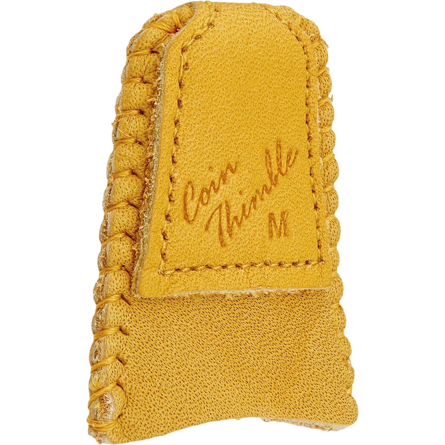 Dedal de Moneda de Cuero Clover 614C - Mediano, Protección Dedo