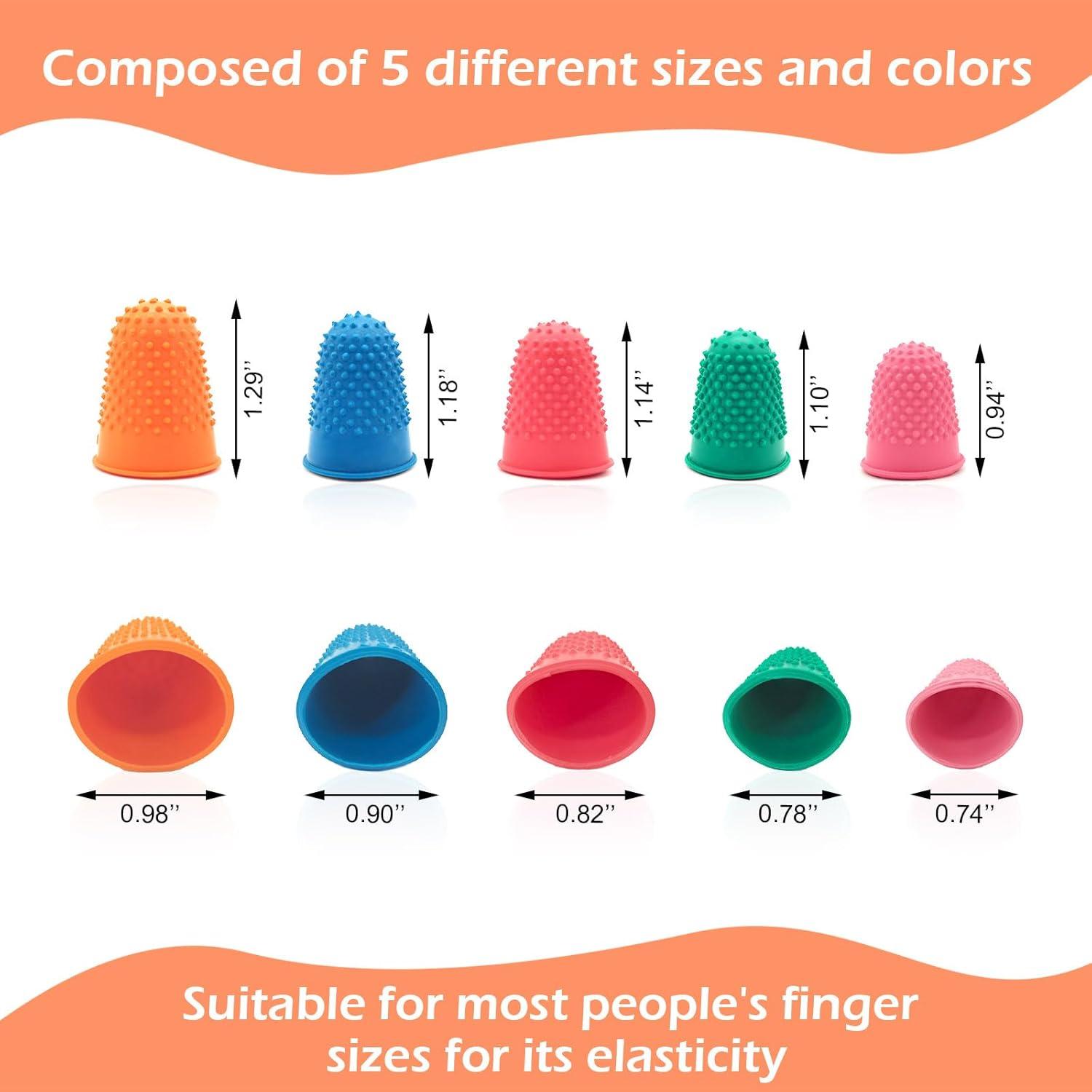 Dedales de Goma BlingKingdom 5 Piezas 5 Tamaños y Colores