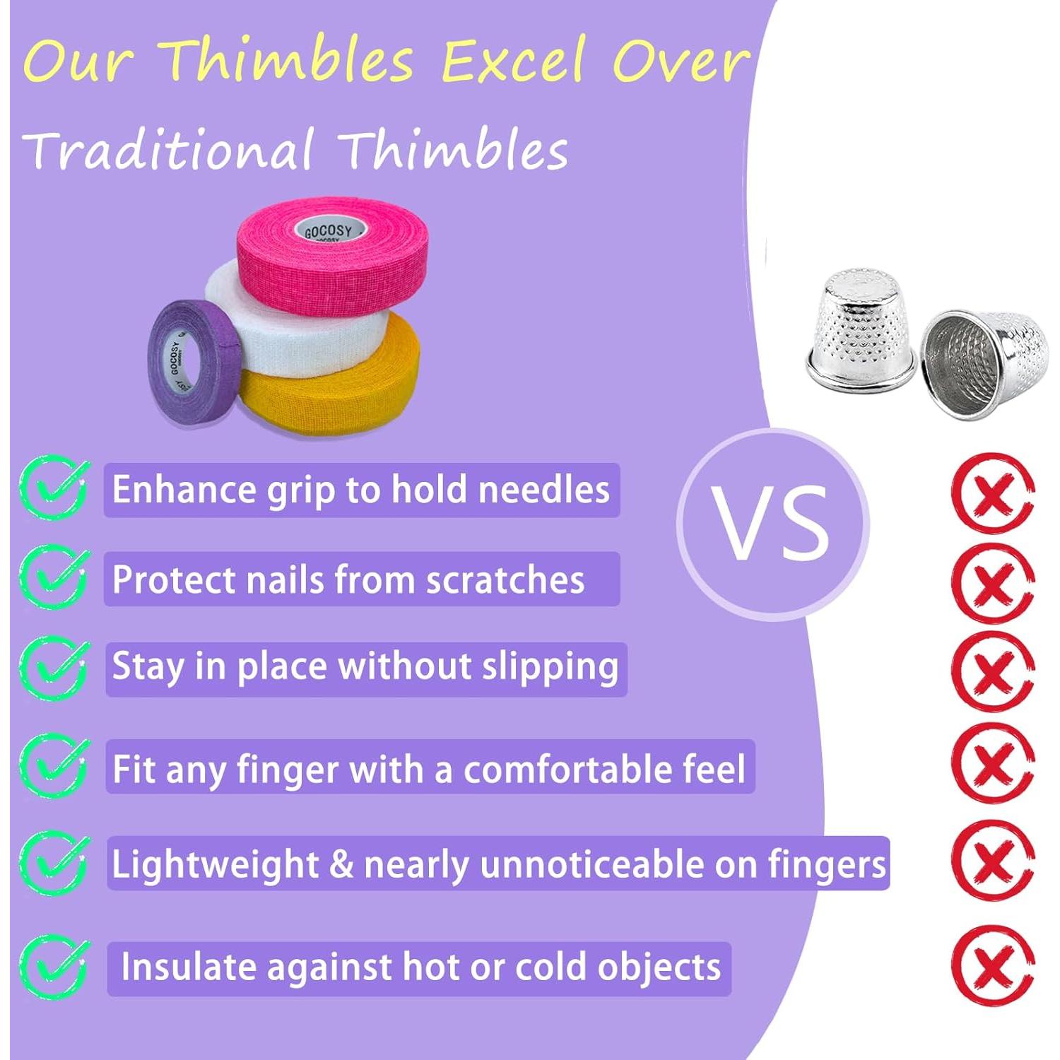 Dedales Envueltos Multicolor Gocosy 4 Paquete para Coser