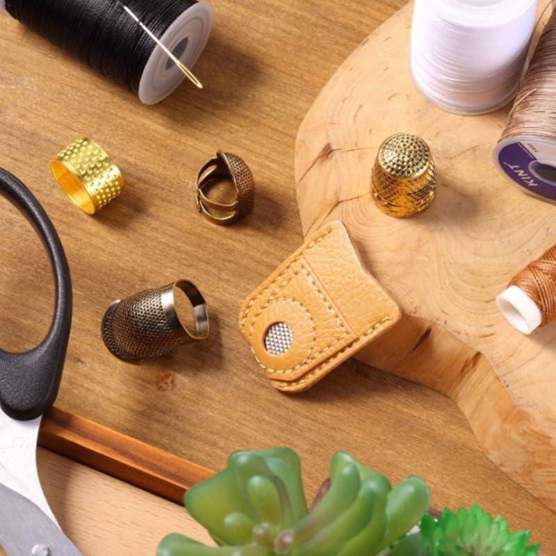 Set de 6 Dedales de Metal de Latón Qintreesify para Costura