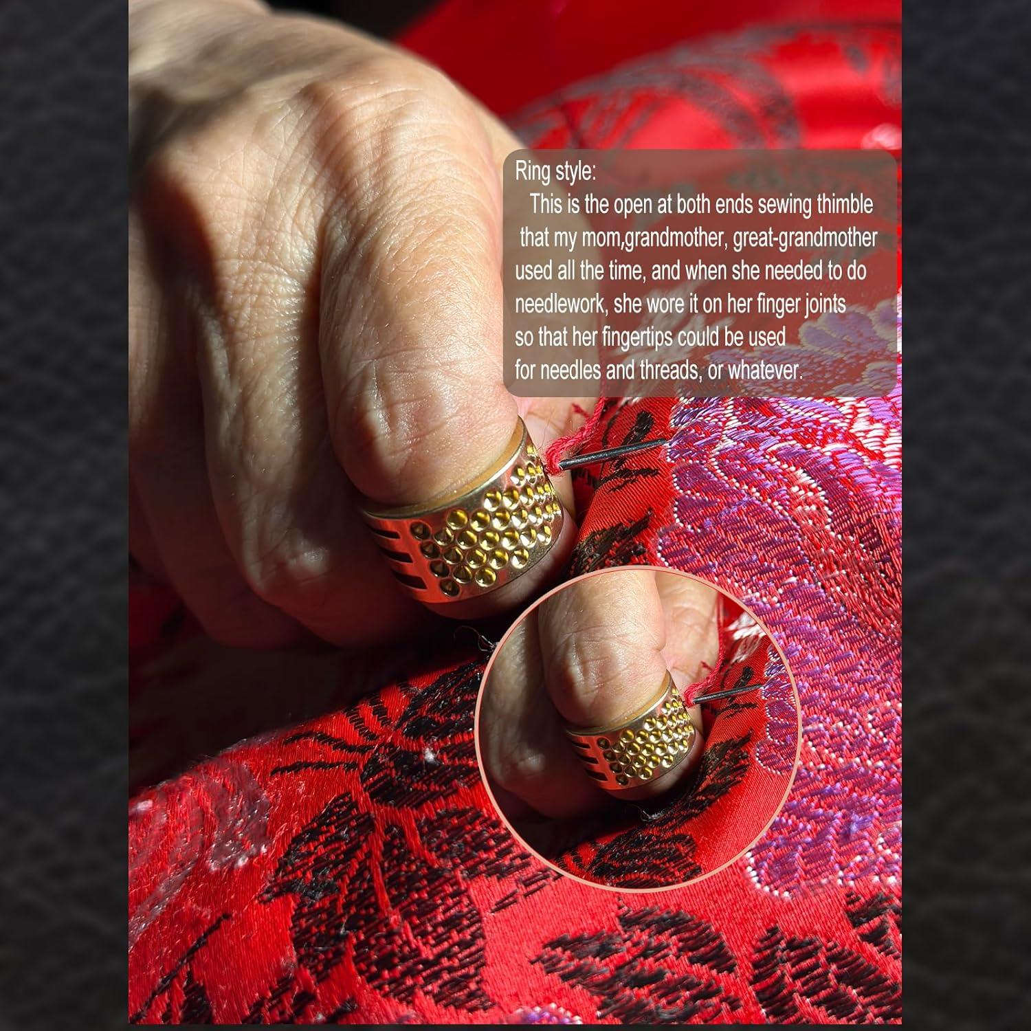 Juego de Dedales de Acero Inoxidable y Latón HiSew - 2 Tamaños