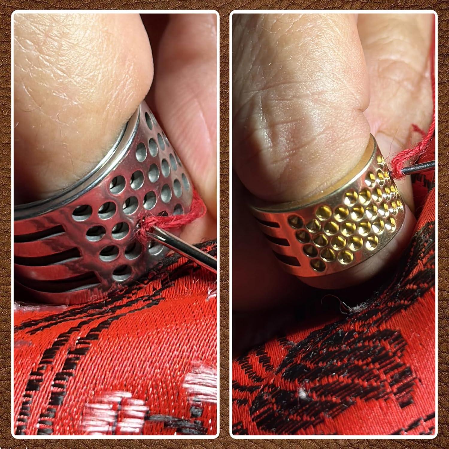 Juego de Dedales de Acero Inoxidable y Latón HiSew - 2 Tamaños