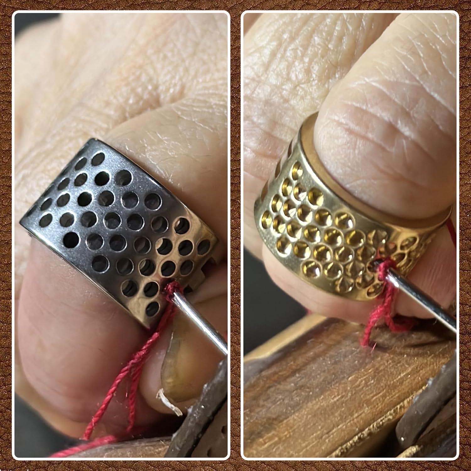 Juego de Dedales de Acero Inoxidable y Latón HiSew - 2 Tamaños