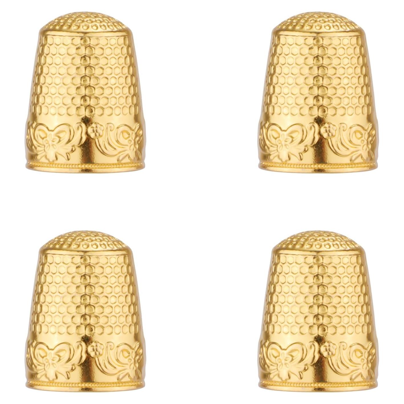 4 Dedales de Metal de Cobre para Coser y Bordar - Gosknor