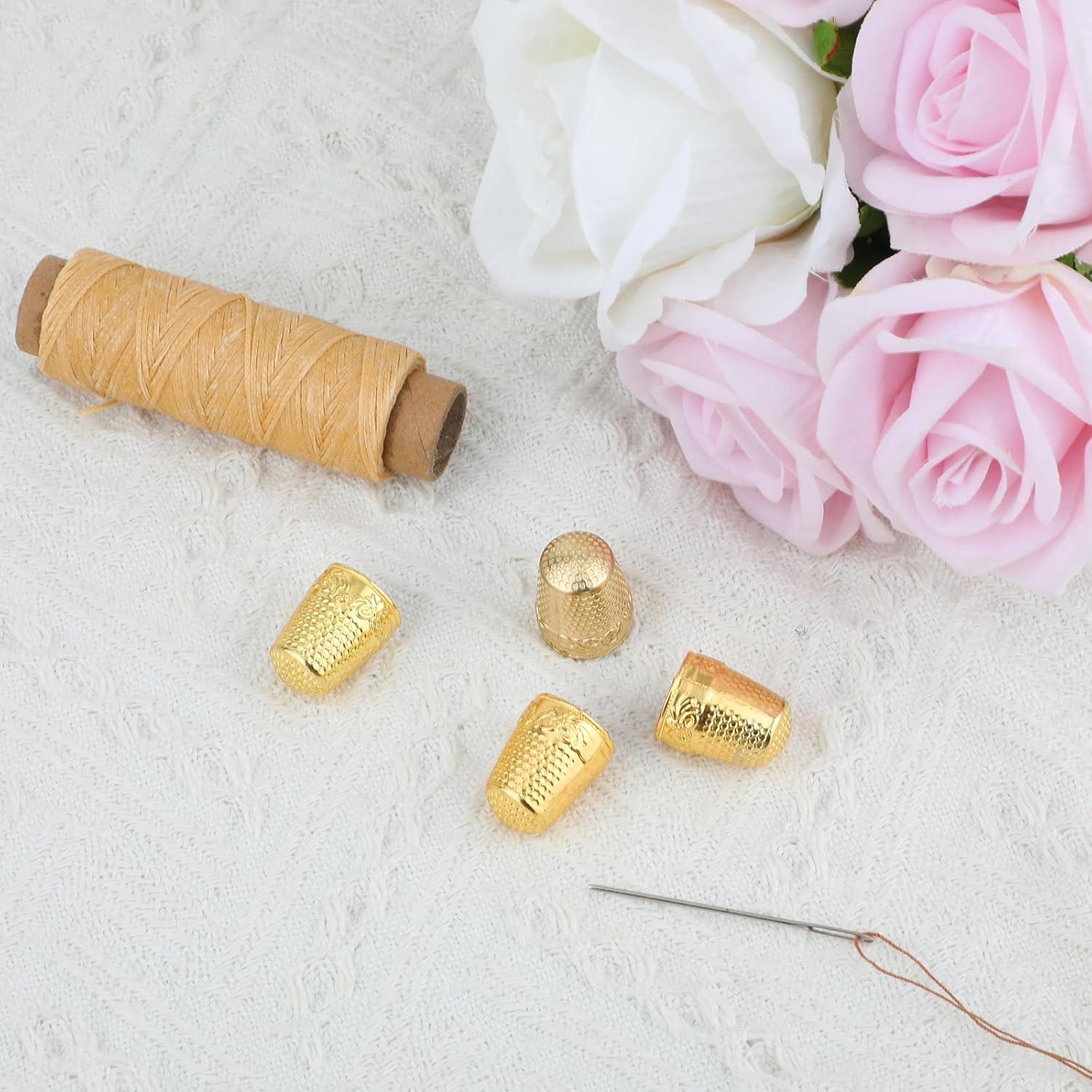 4 Dedales de Metal de Cobre para Coser y Bordar - Gosknor