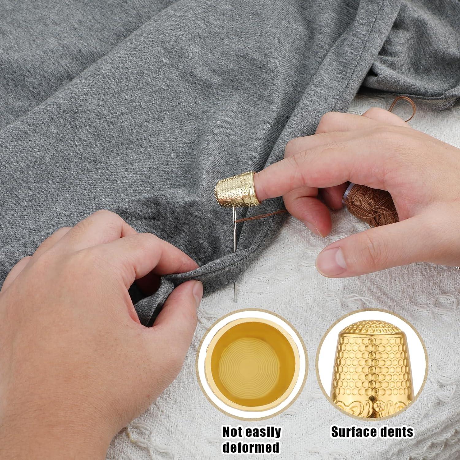 4 Dedales de Metal de Cobre para Coser y Bordar - Gosknor