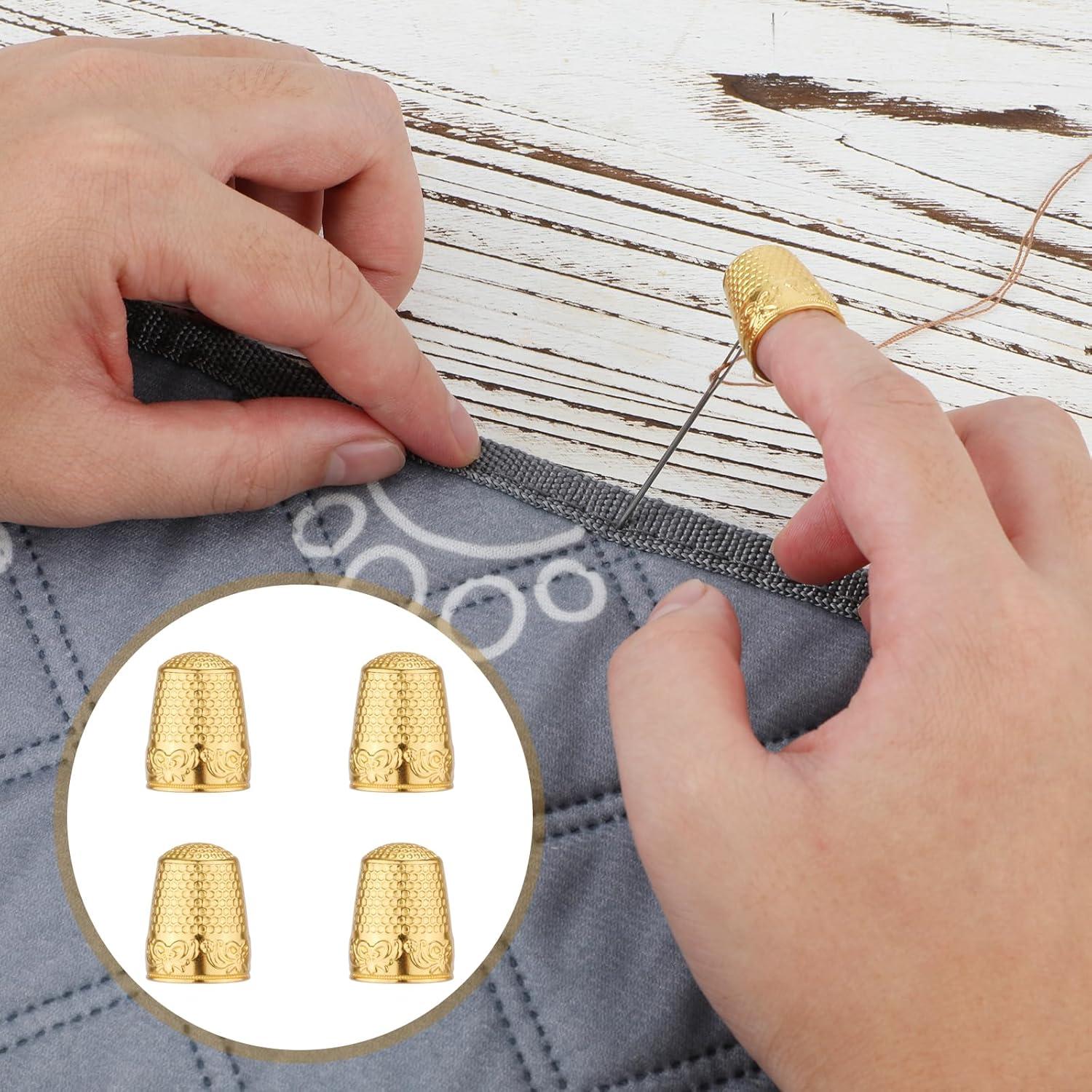 4 Dedales de Metal de Cobre para Coser y Bordar - Gosknor