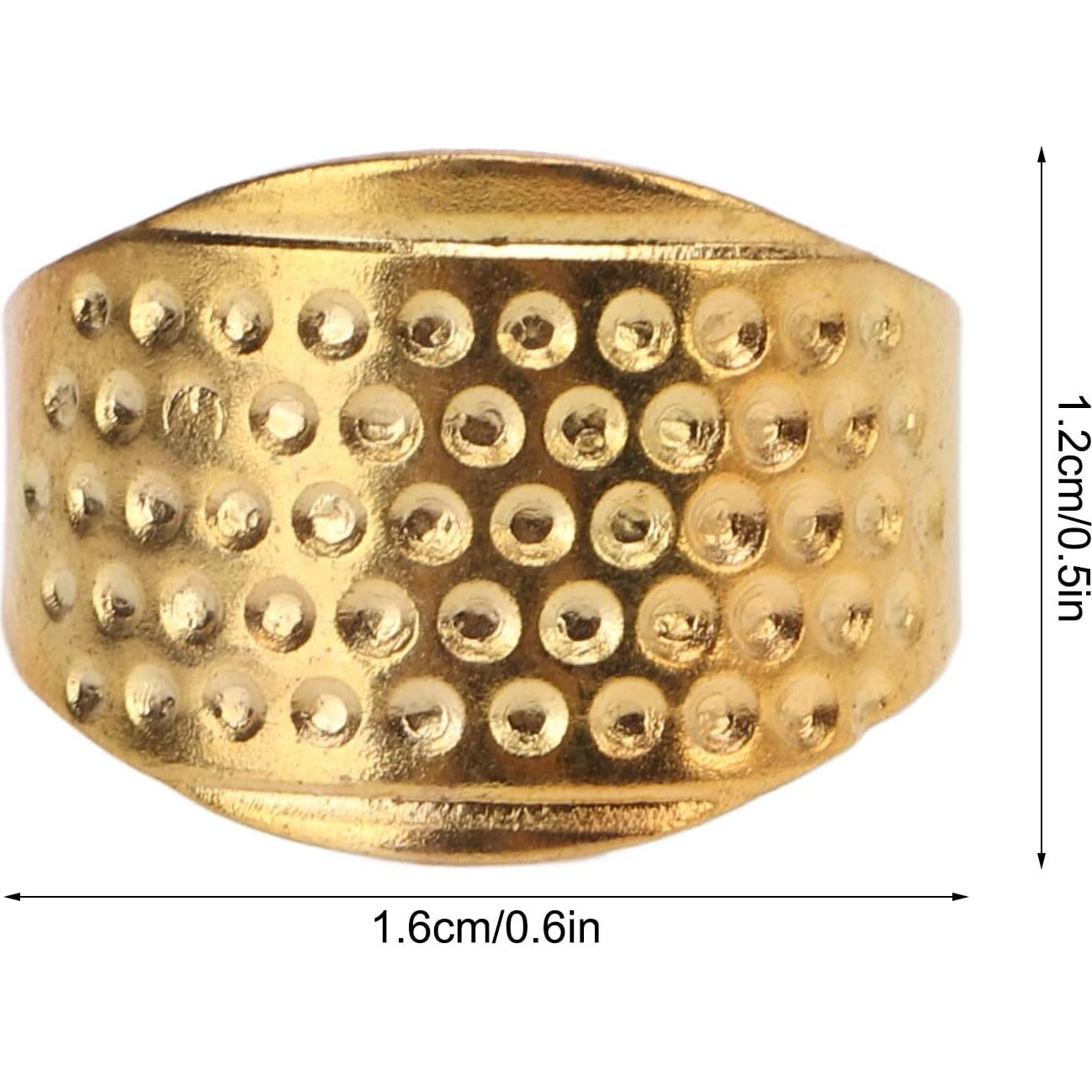 Dedales de Costura Ajustables HEEPDD - 14 Piezas de Cobre