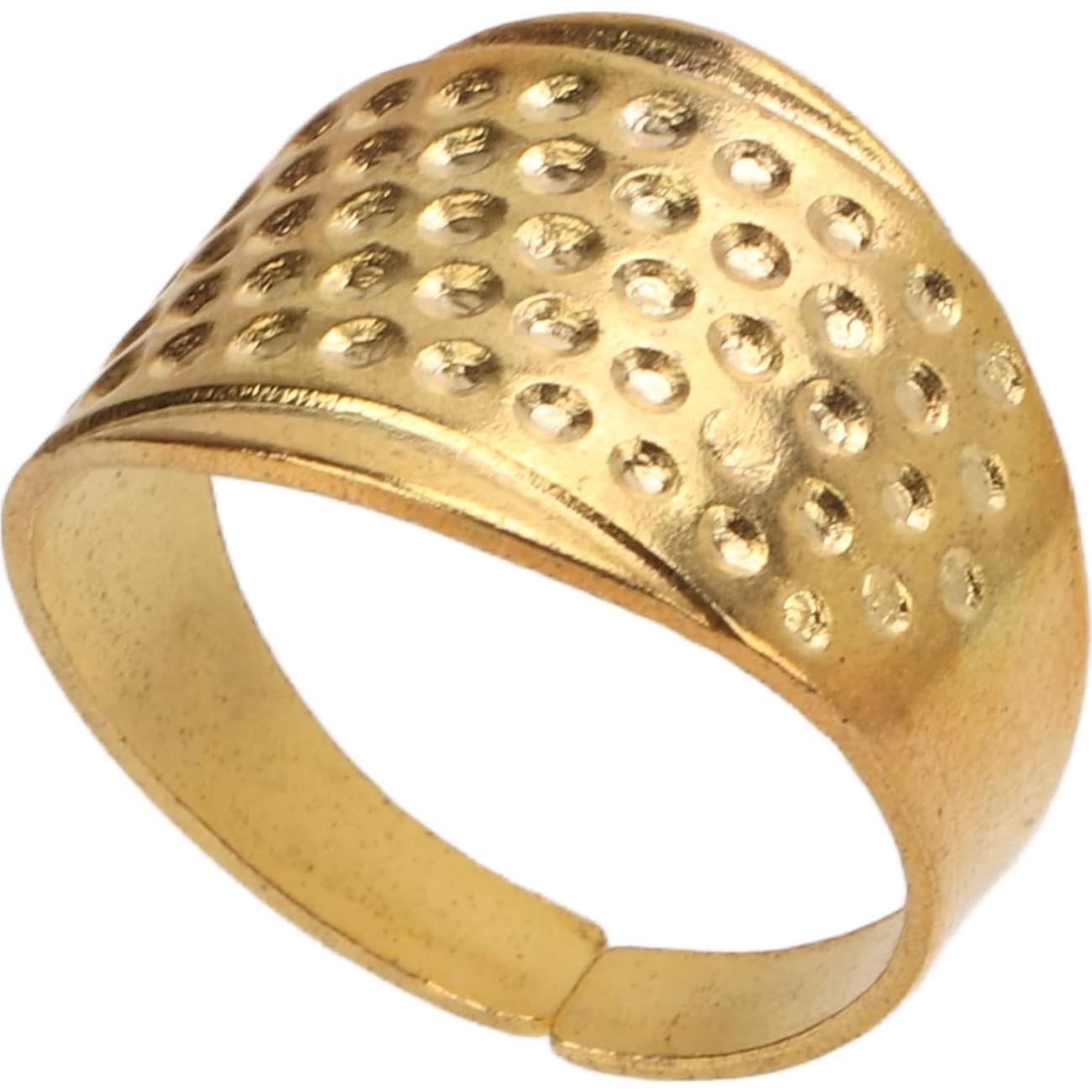 Dedales de Costura Ajustables HEEPDD - 14 Piezas de Cobre