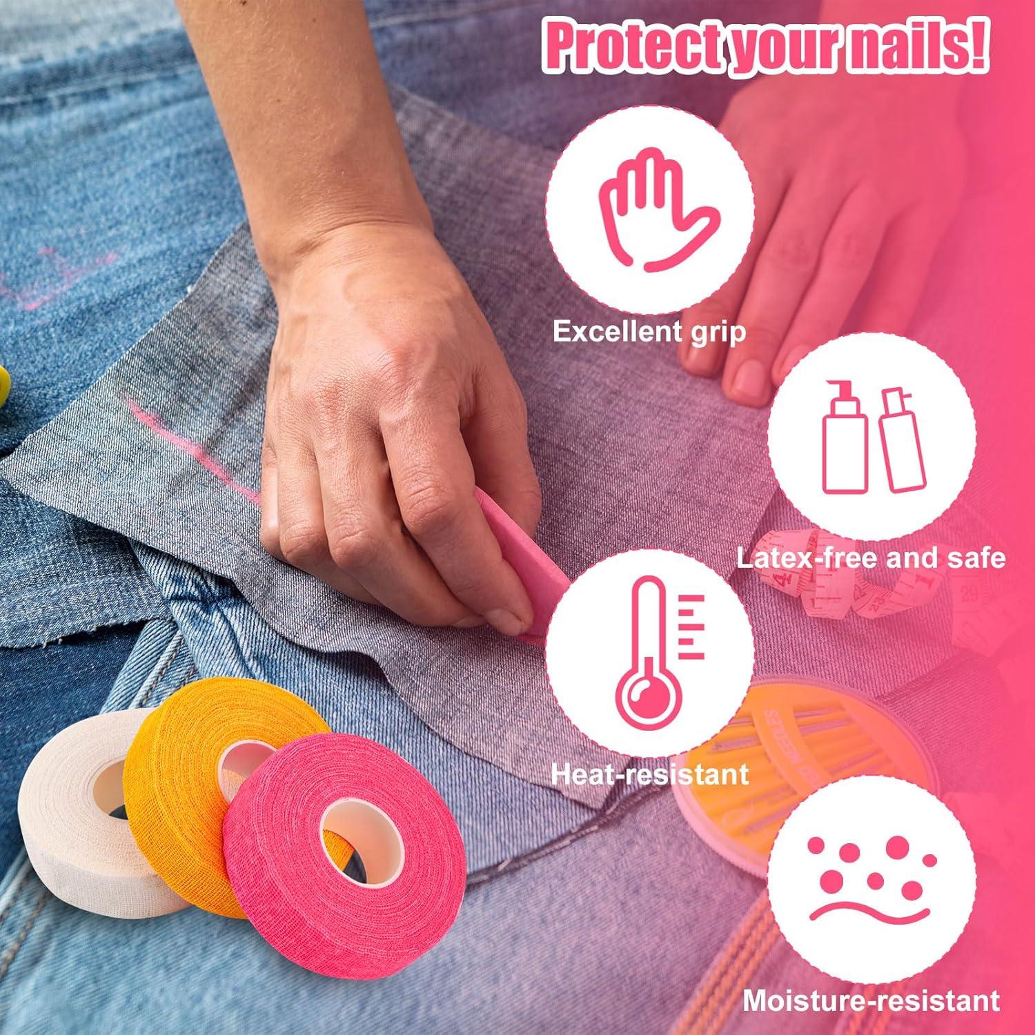 3 Rollos de Cinta Protectora para Dedos BOXOB - Algodón Autoadhesiva