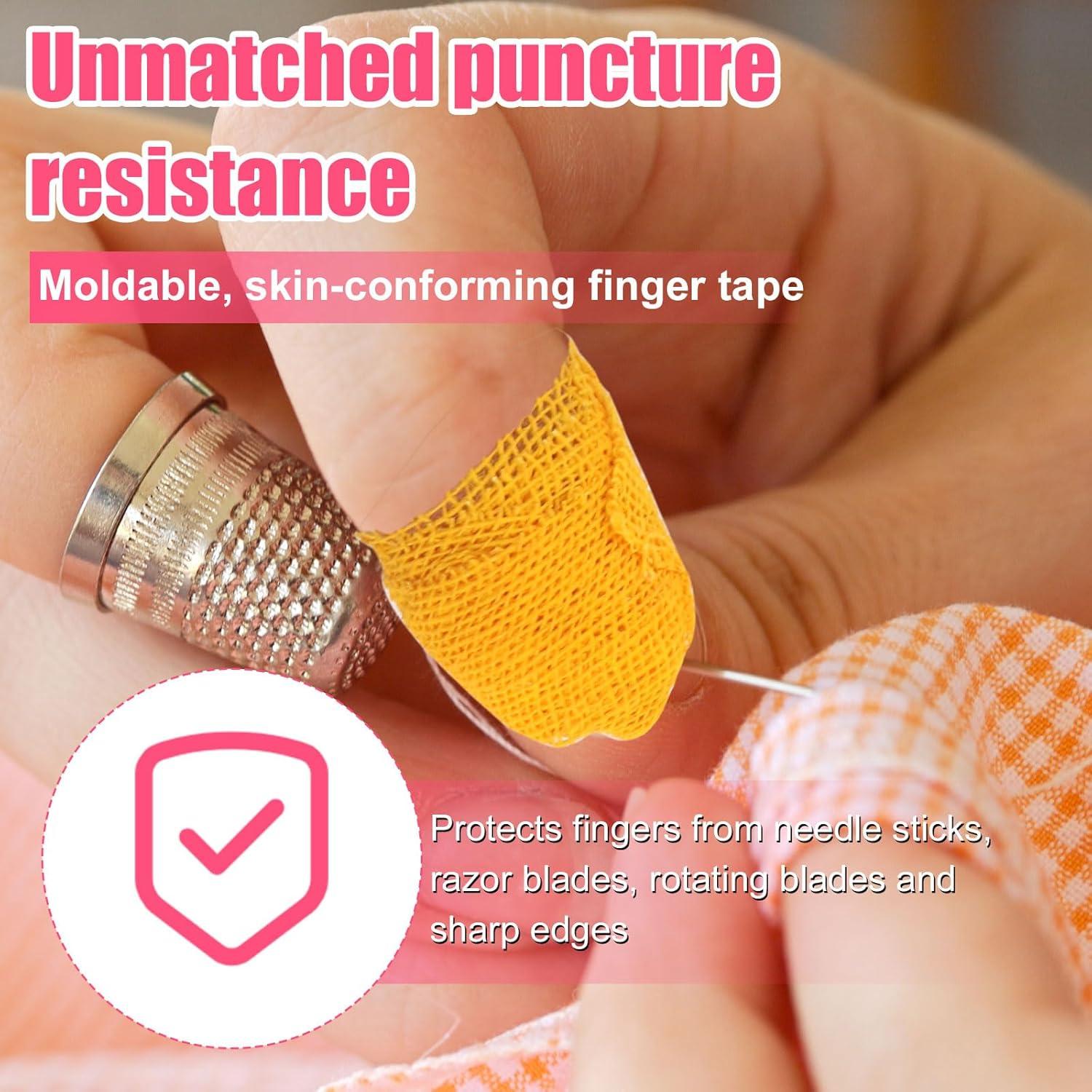 3 Rollos de Cinta Protectora para Dedos BOXOB - Algodón Autoadhesiva