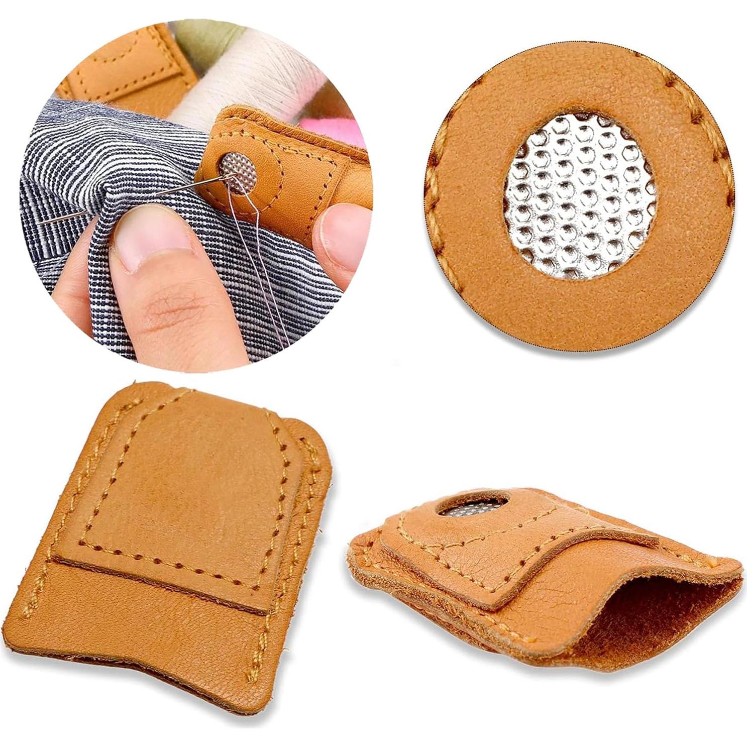 Kit de Dedales de Costura SECBOO 8 Piezas - Antipinchazos