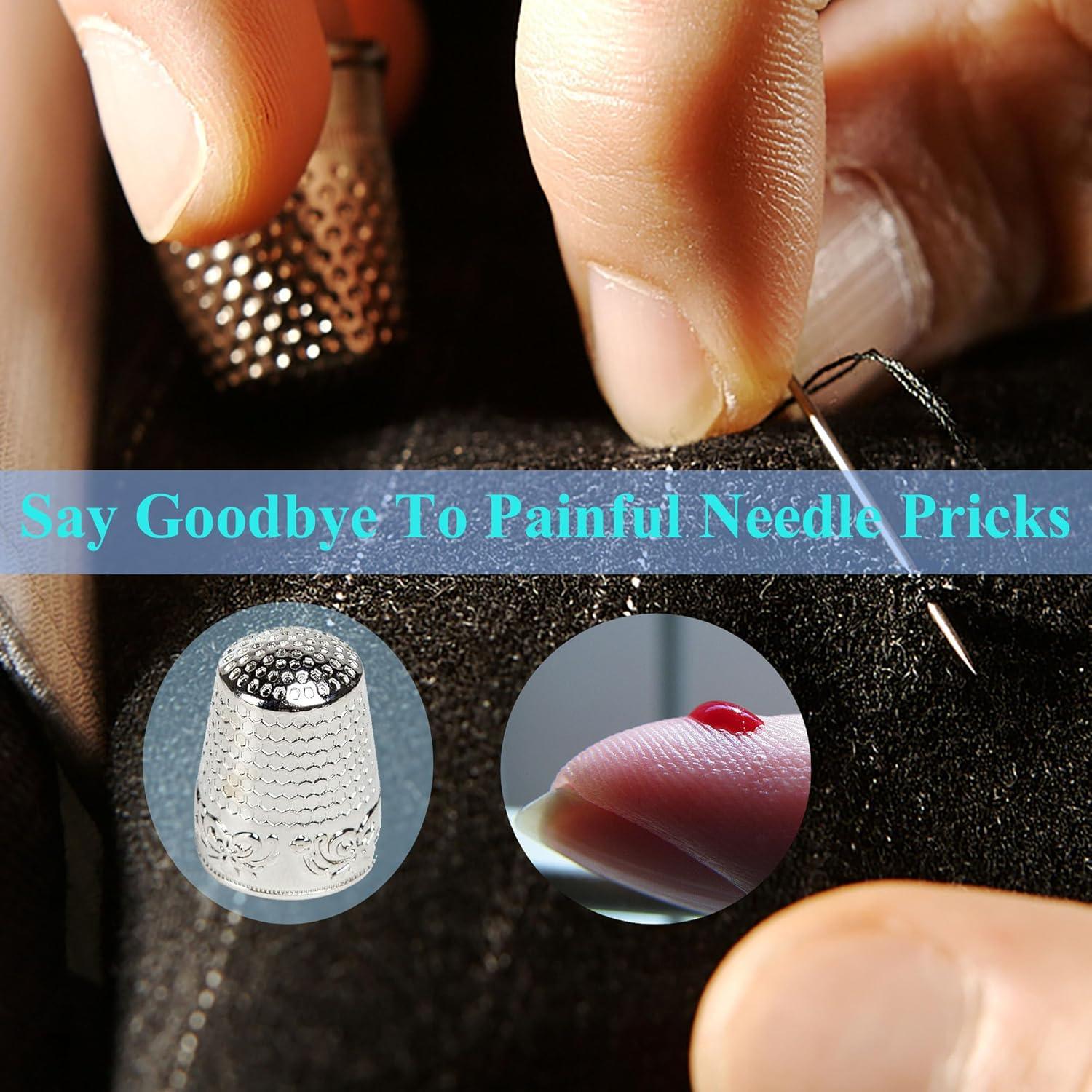 Kit de Dedales de Costura SECBOO 8 Piezas - Antipinchazos