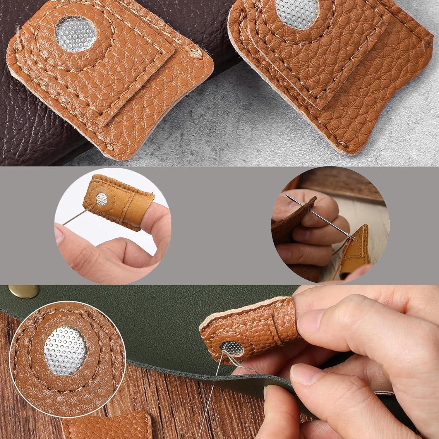 Kit de Dedales de Costura SECBOO 8 Piezas - Antipinchazos