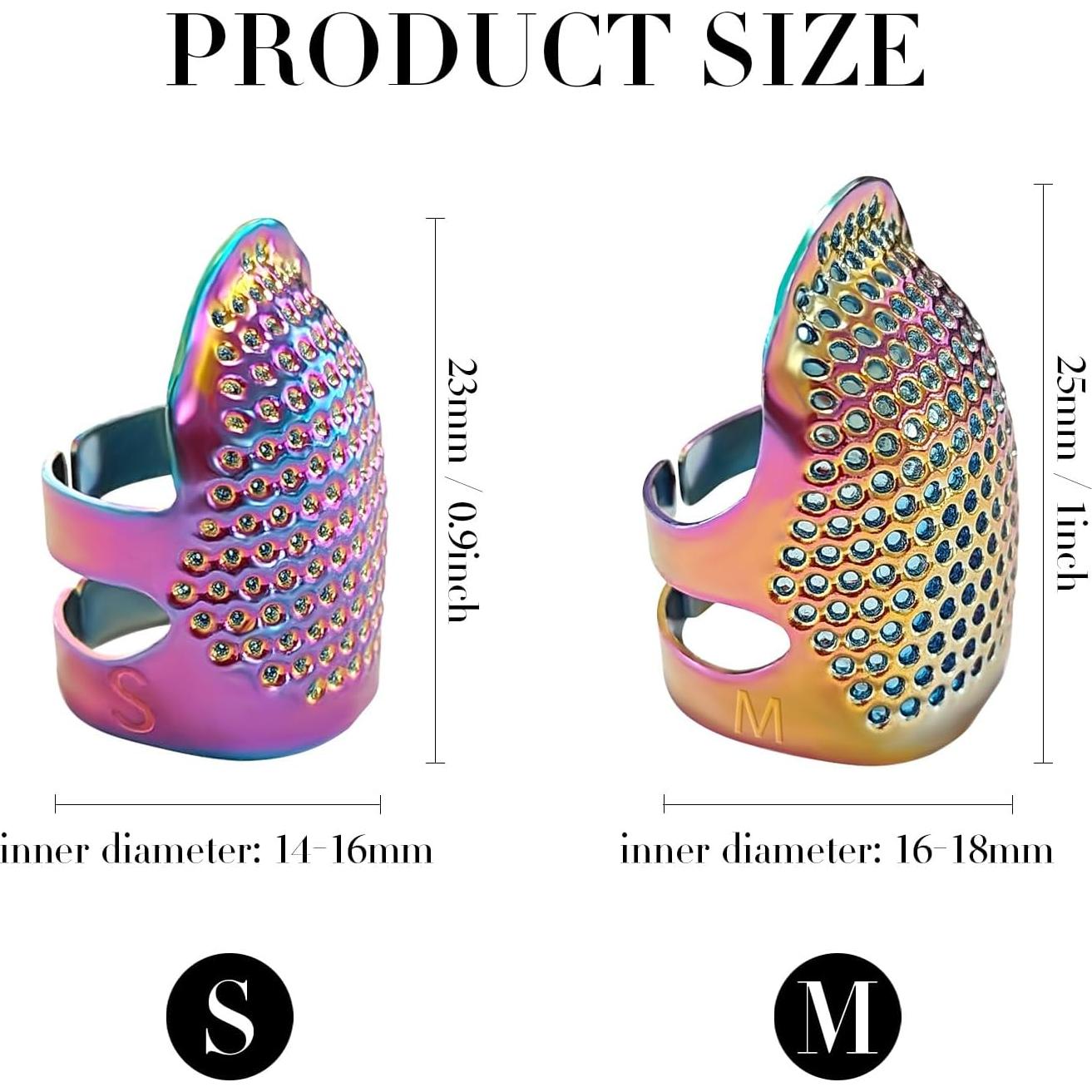 Protector de Dedo de Costura FR - 4 Paquete Ajustable S/M