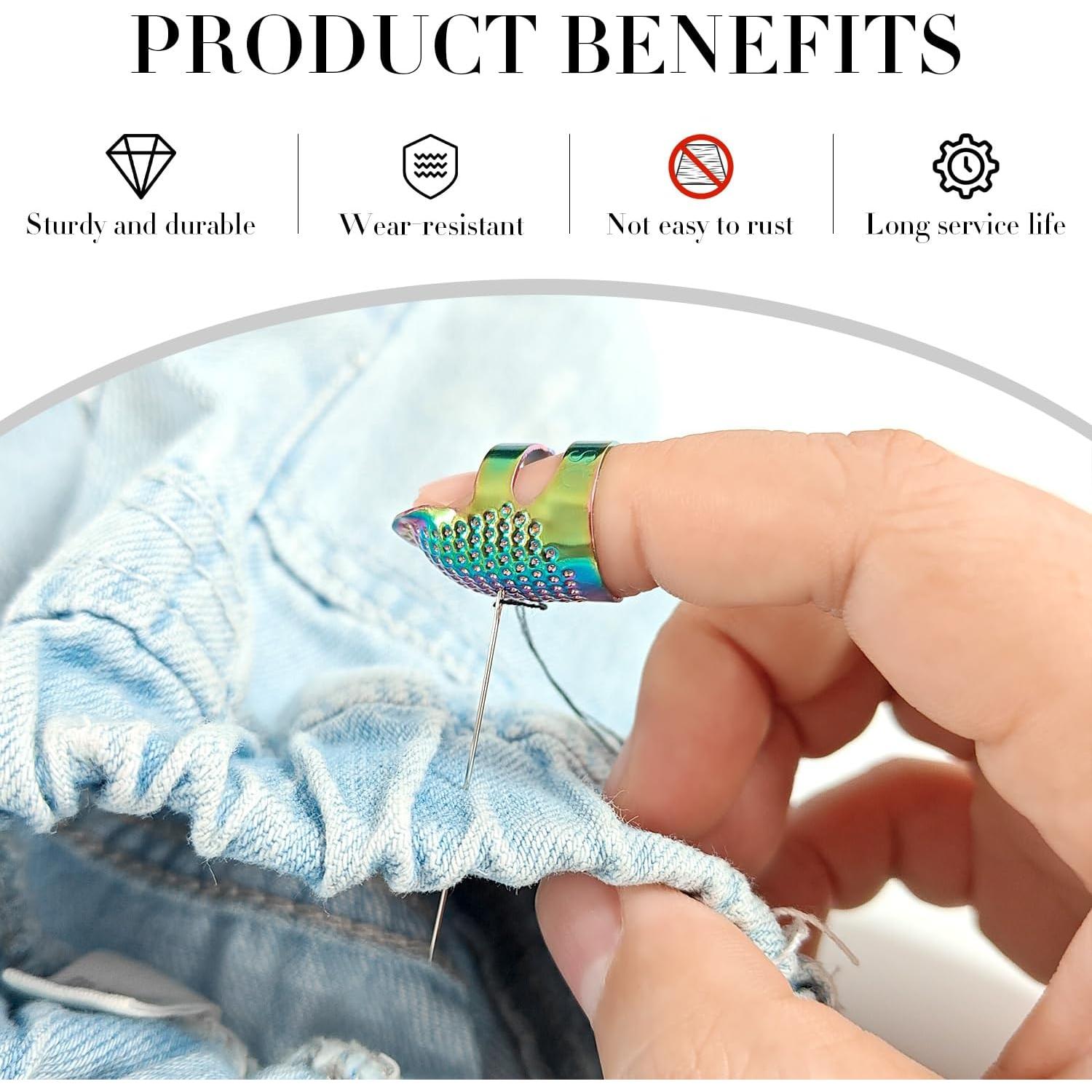 Protector de Dedo de Costura FR - 4 Paquete Ajustable S/M