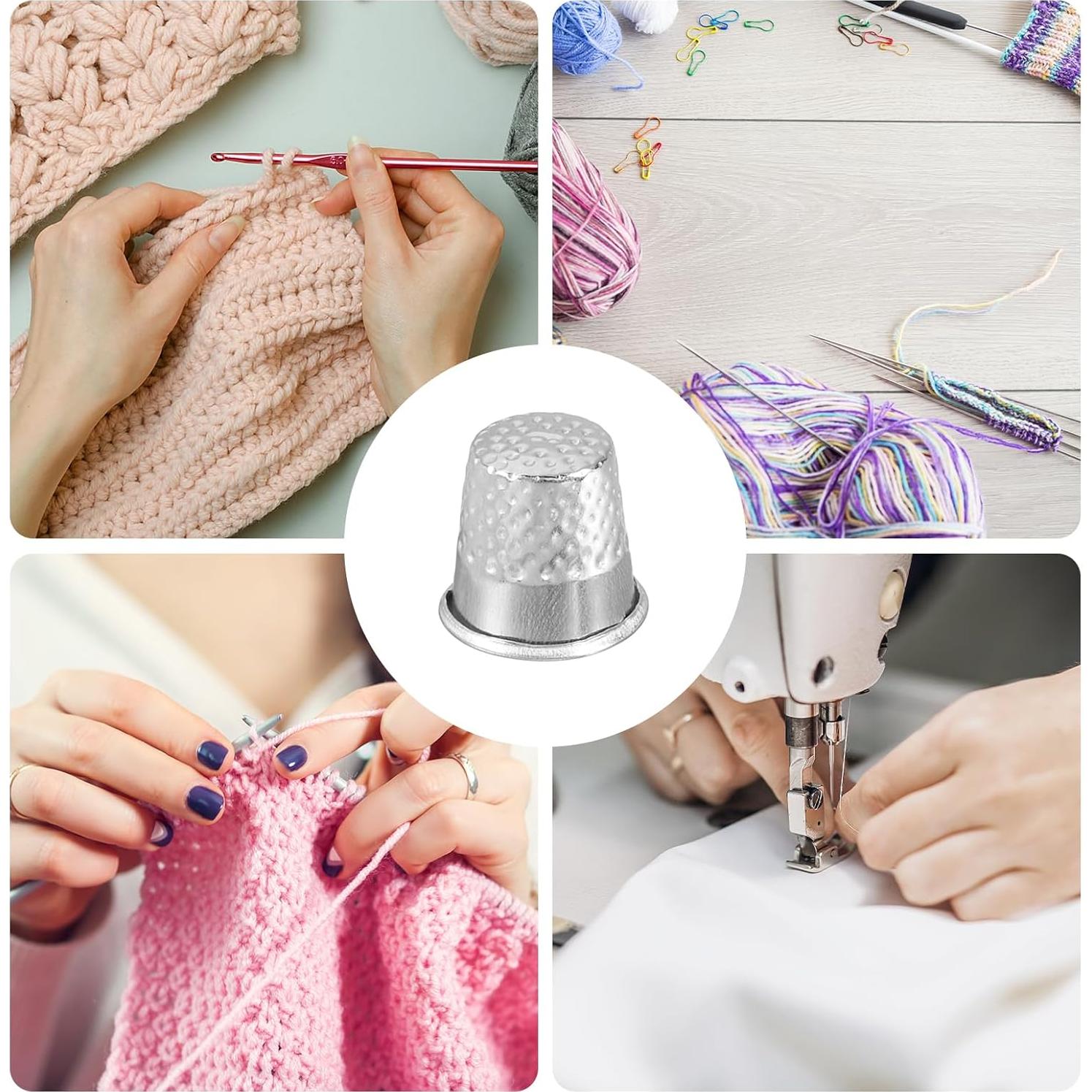 Protector de Dedo de Costura uxcell - 20 Pcs Metal Duradero