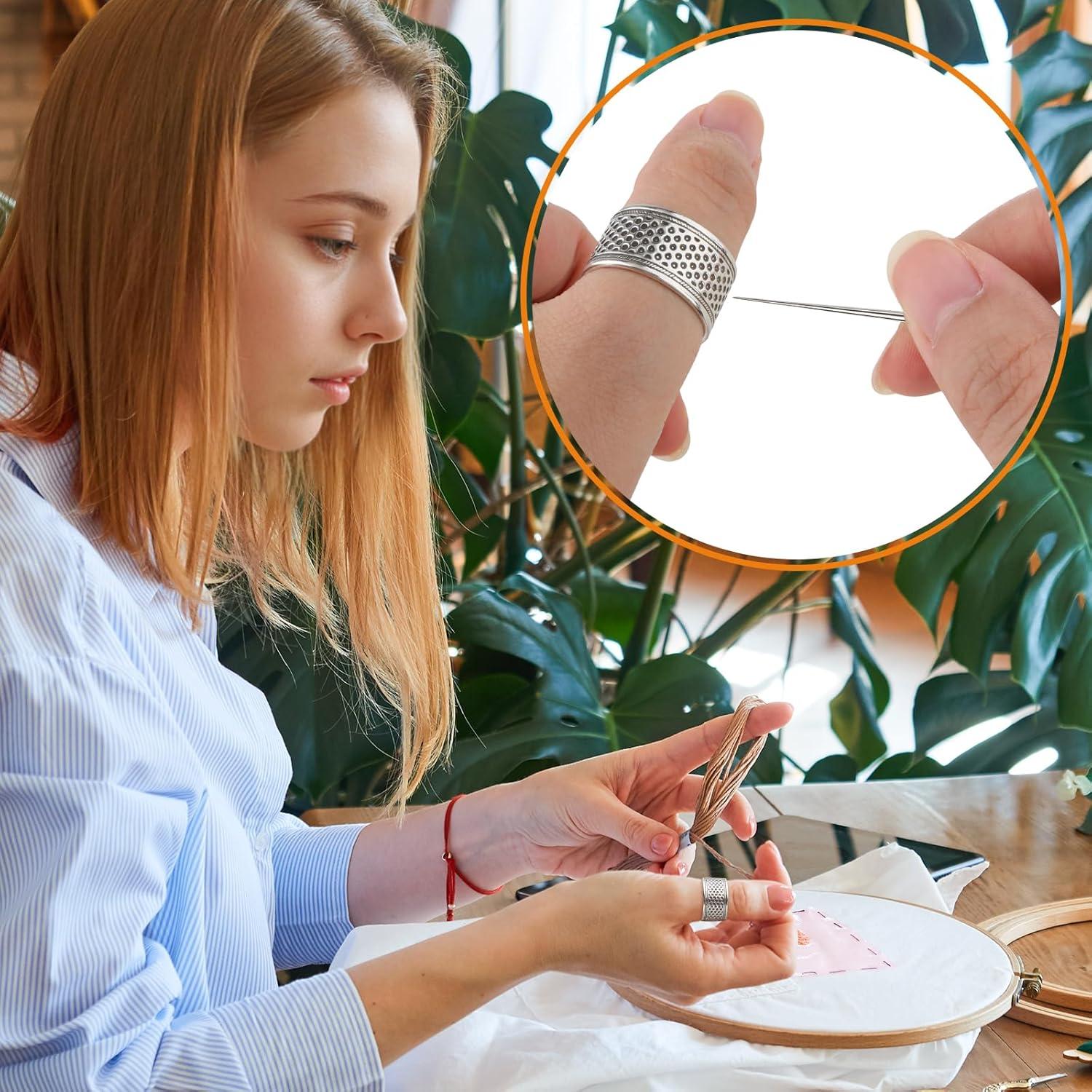 5 Dedales de Metal Colaxi para Costura a Mano - Protección Dedo