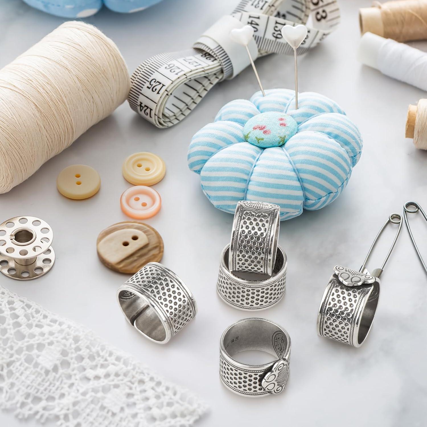 5 Dedales de Metal Colaxi para Costura a Mano - Protección Dedo