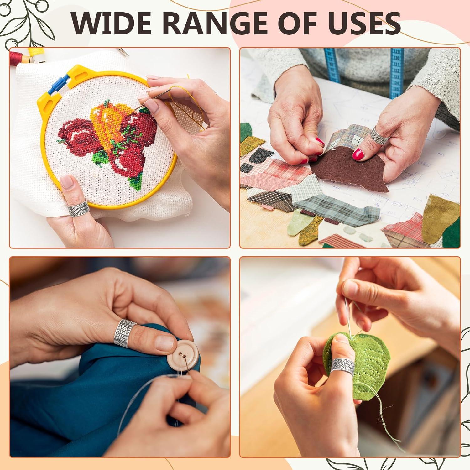 5 Dedales de Metal Colaxi para Costura a Mano - Protección Dedo