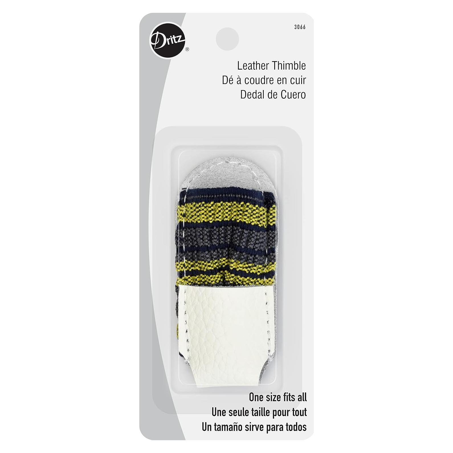 Dedal de Cuero Dritz 3066 Talla Única Blanco para Costura