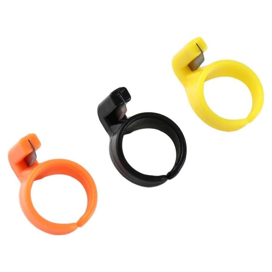 Juego de 3 Anillos de Dedal de Plástico Seadiquiet Multicolor