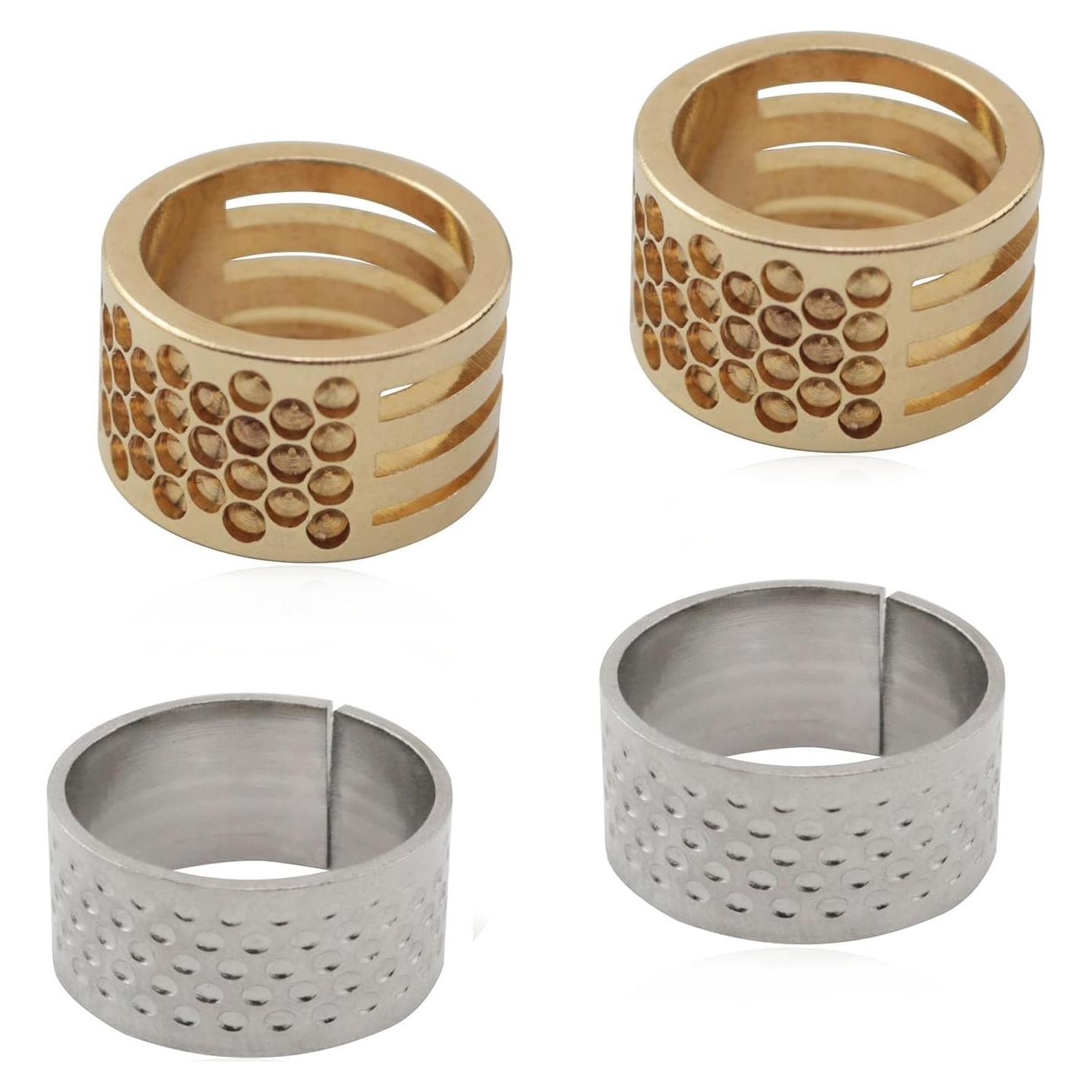 Juego de Dedales de Metal XGNG para Costura - 4 Piezas