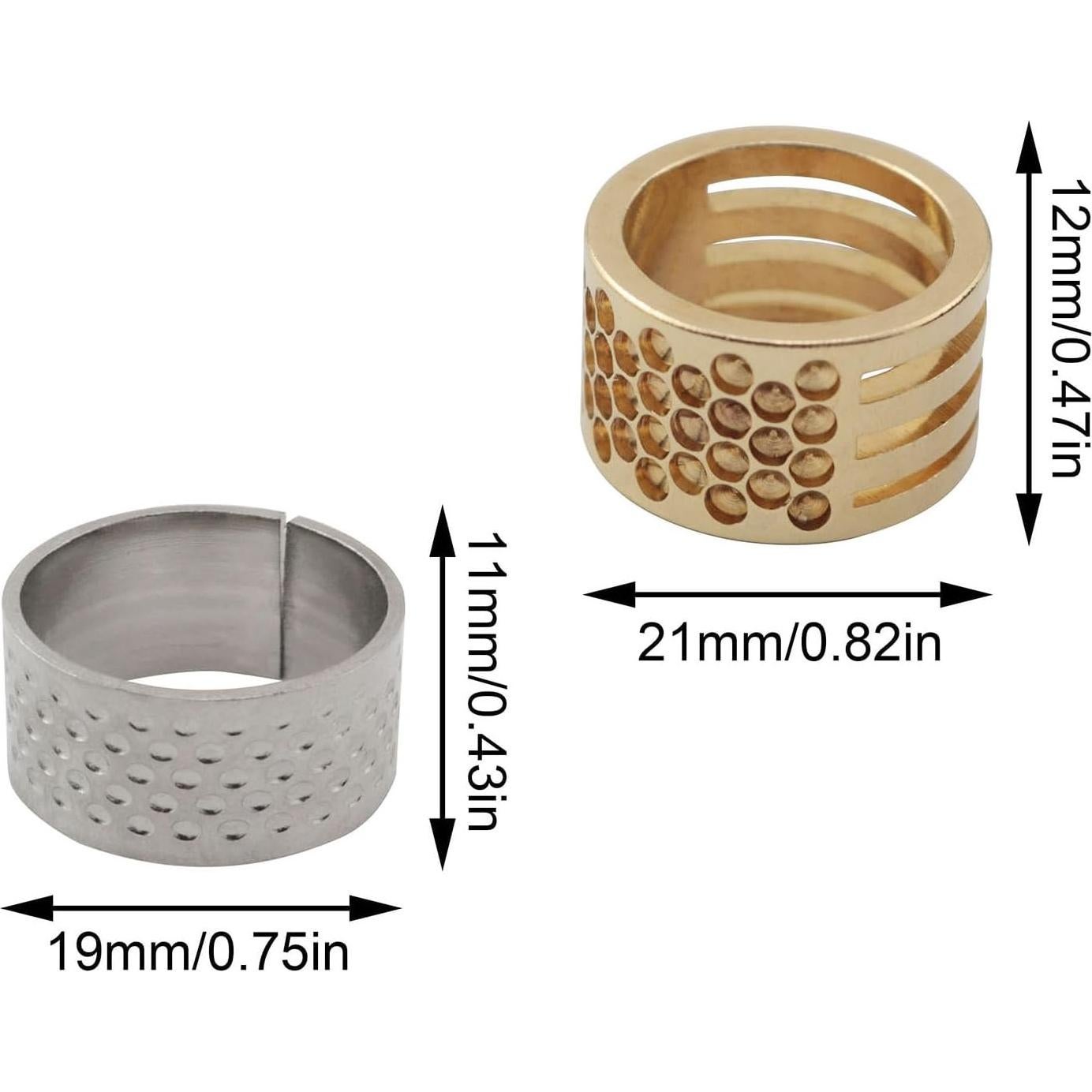 Juego de Dedales de Metal XGNG para Costura - 4 Piezas