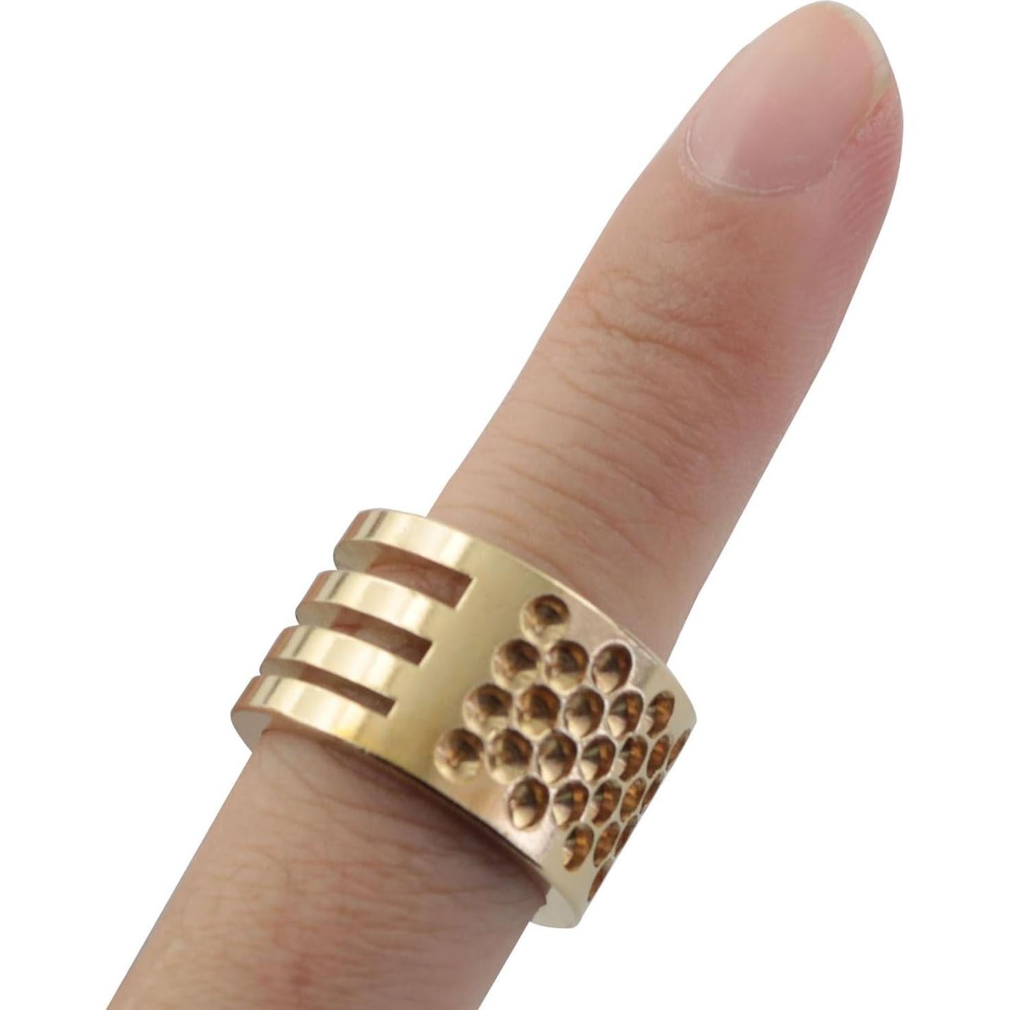 Juego de Dedales de Metal XGNG para Costura - 4 Piezas