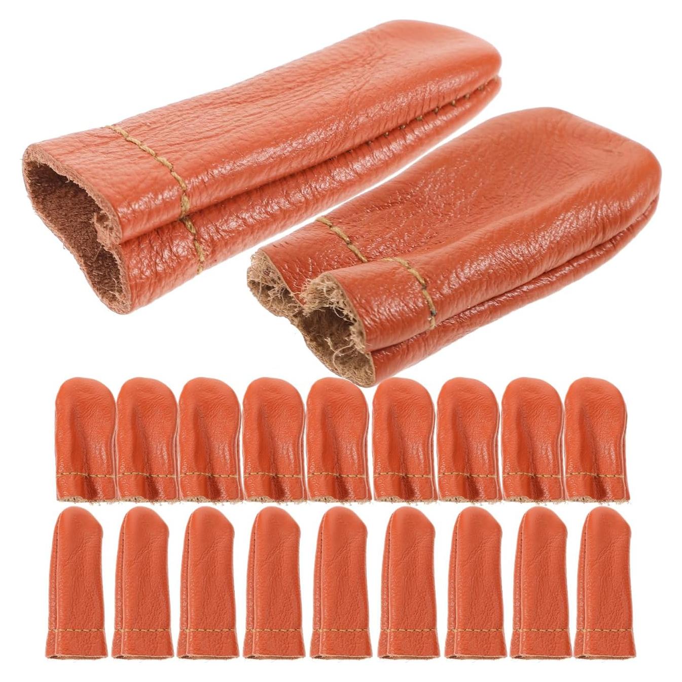 20 Dedales de Cuero SEWACC para Coser a Mano - Protectores de Dedos