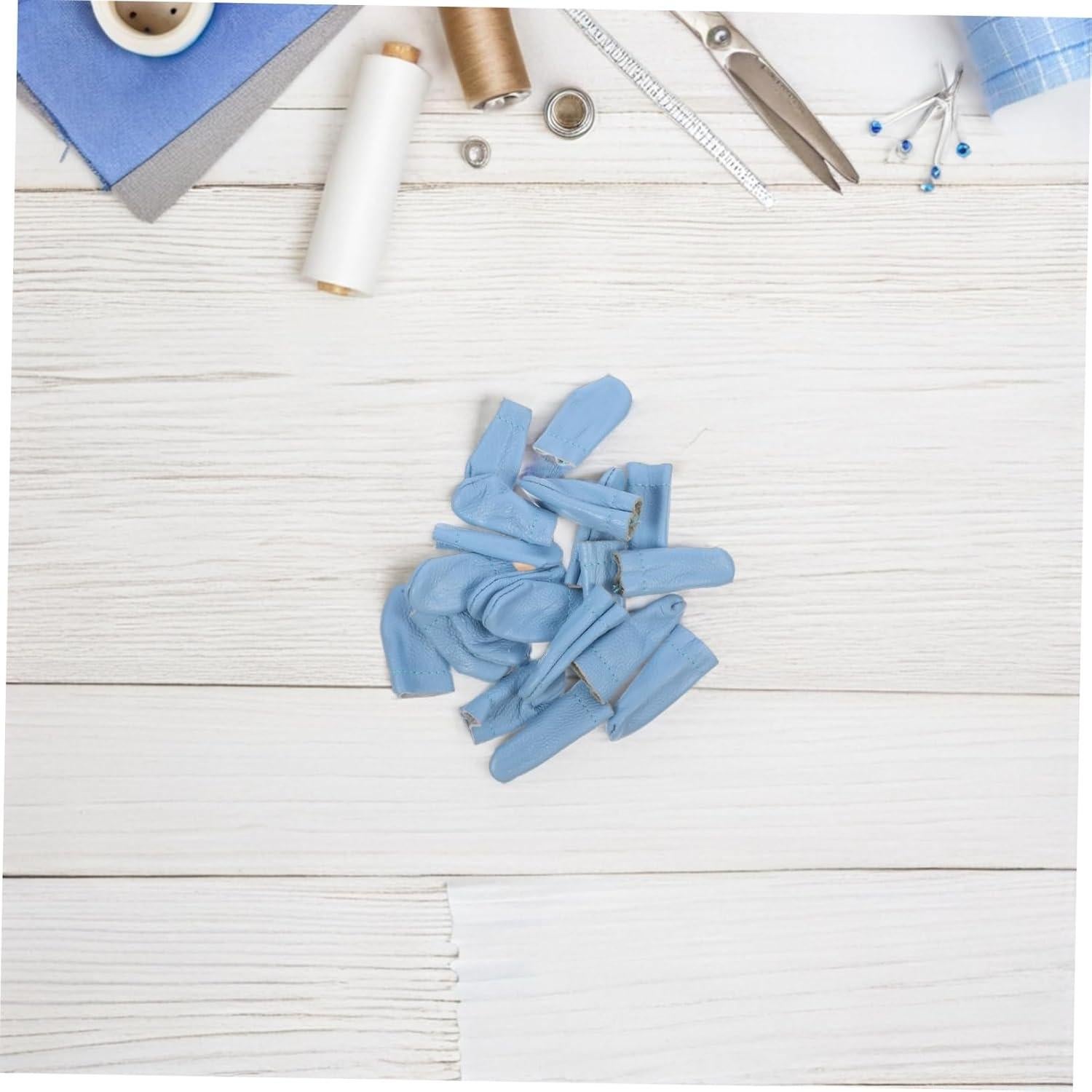 20 Dedales de Cuero SEWACC para Coser a Mano - Protectores de Dedos