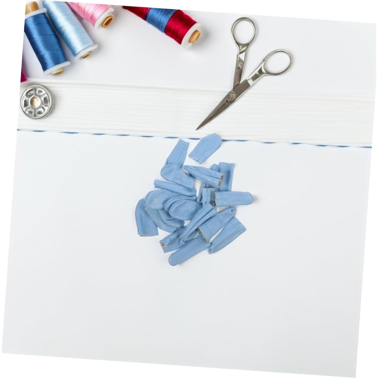 20 Dedales de Cuero SEWACC para Coser a Mano - Protectores de Dedos