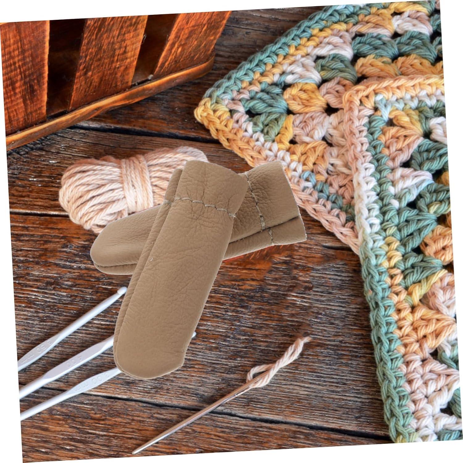 20 Dedales de Cuero SEWACC para Coser a Mano - Protectores de Dedos