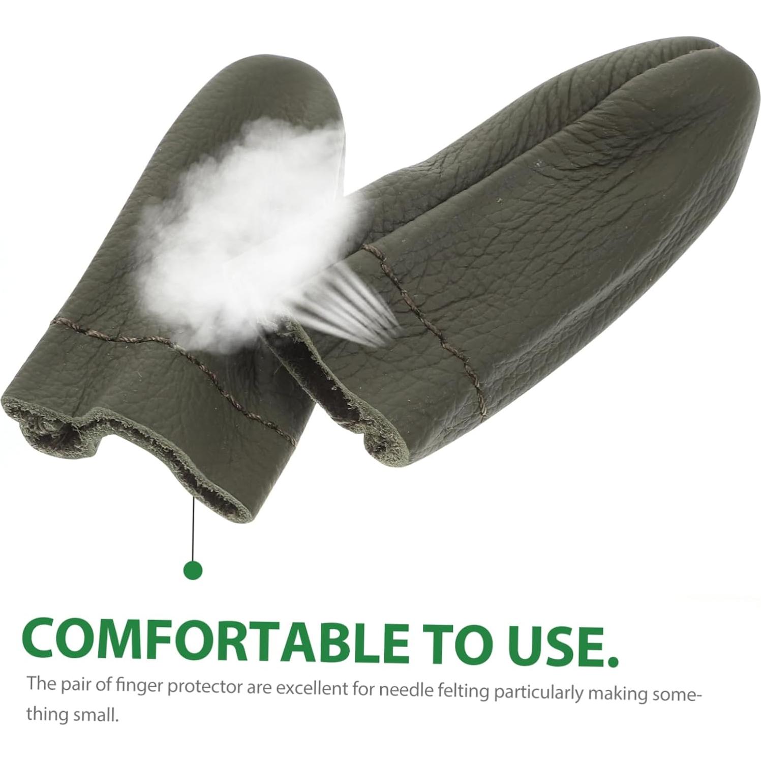 Dedales de Cuero SEWOART para Acolchado a Mano - 2 Piezas