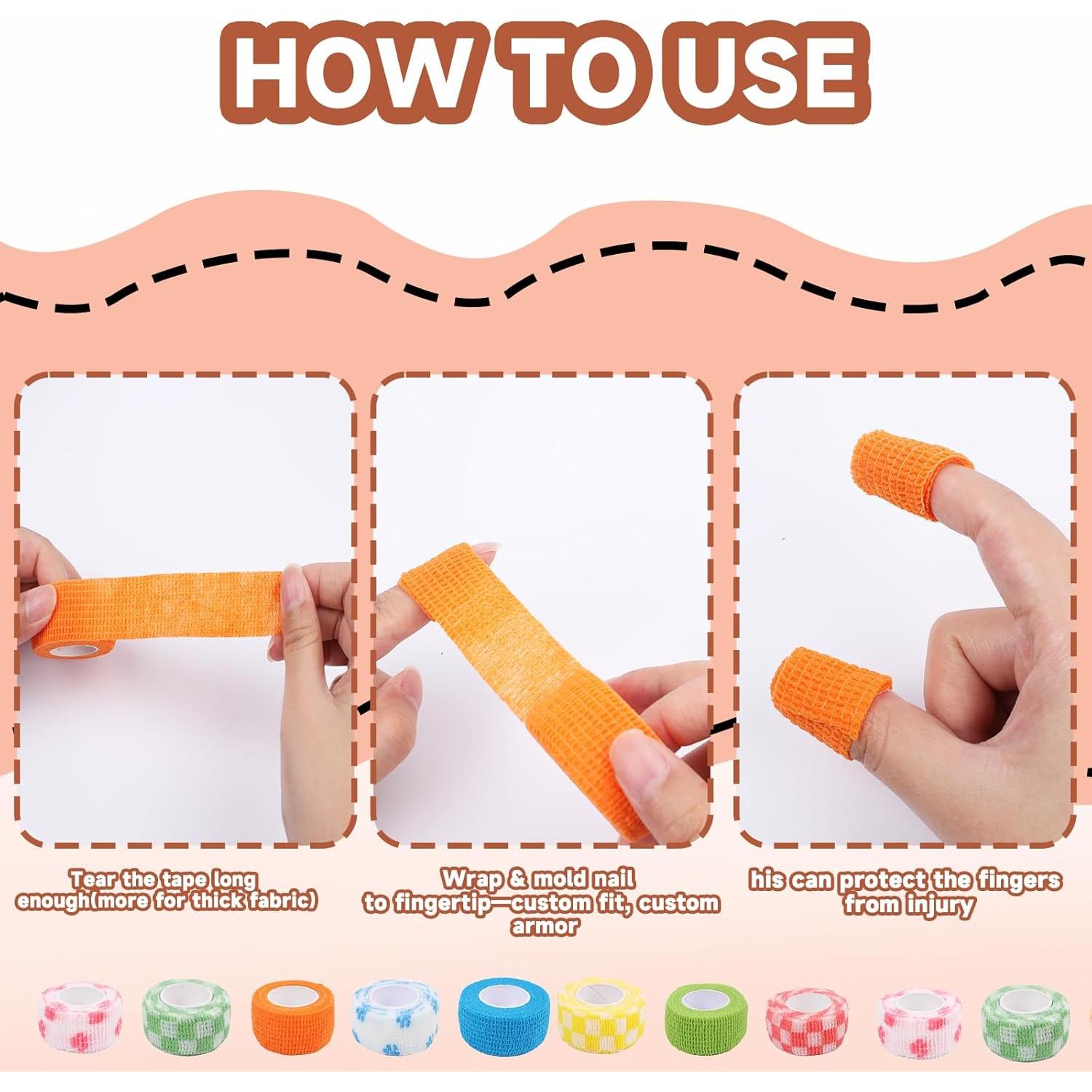 Cinta de Dedal Autoadhesiva LUOHECAM - 8 Rollos Colores