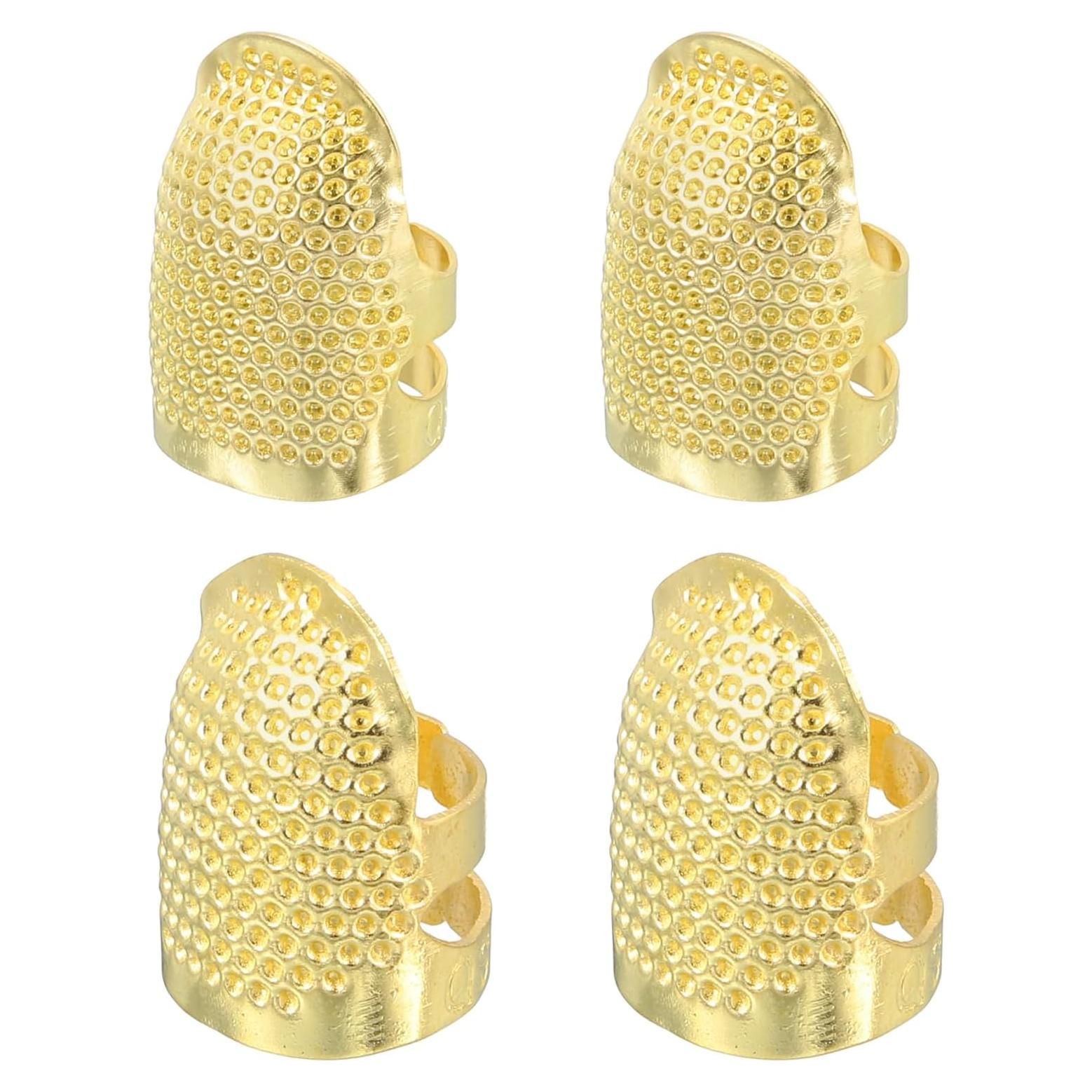 Protector de Dedos Metálico uxcell para Coser - 4 Pcs, 2 Tamaños