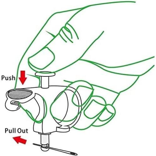 HiSew 3 en 1 Extractor de Agujas, Dedal y Cortador de Hilo Verde