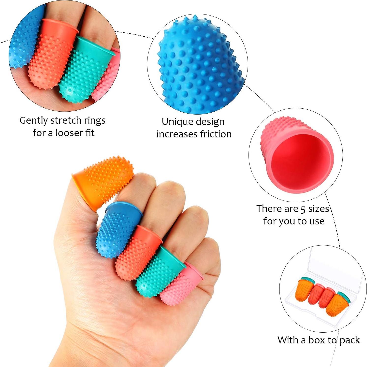 10 Piezas Dedales de Goma Outus para Contar y Escribir