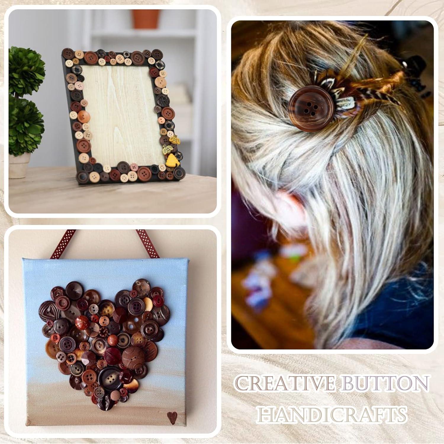 Juego de 133 Botones de Costura ZYNERY - Resina Redonda 4 Agujeros