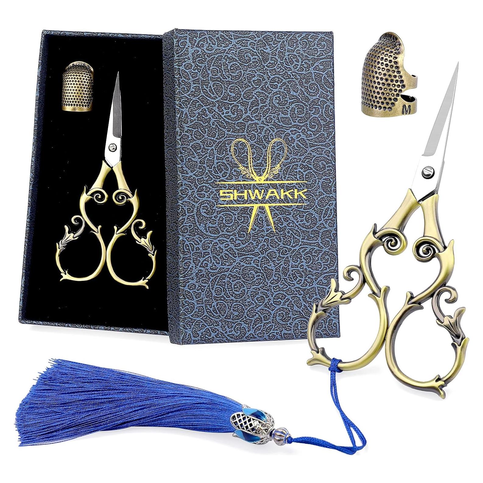 Tijeras de Bordado SHWAKK 11.3cm Flor de Calabaza Vintage